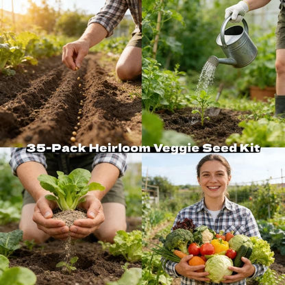 50 Pack Heirloom Veggie Seed Kit