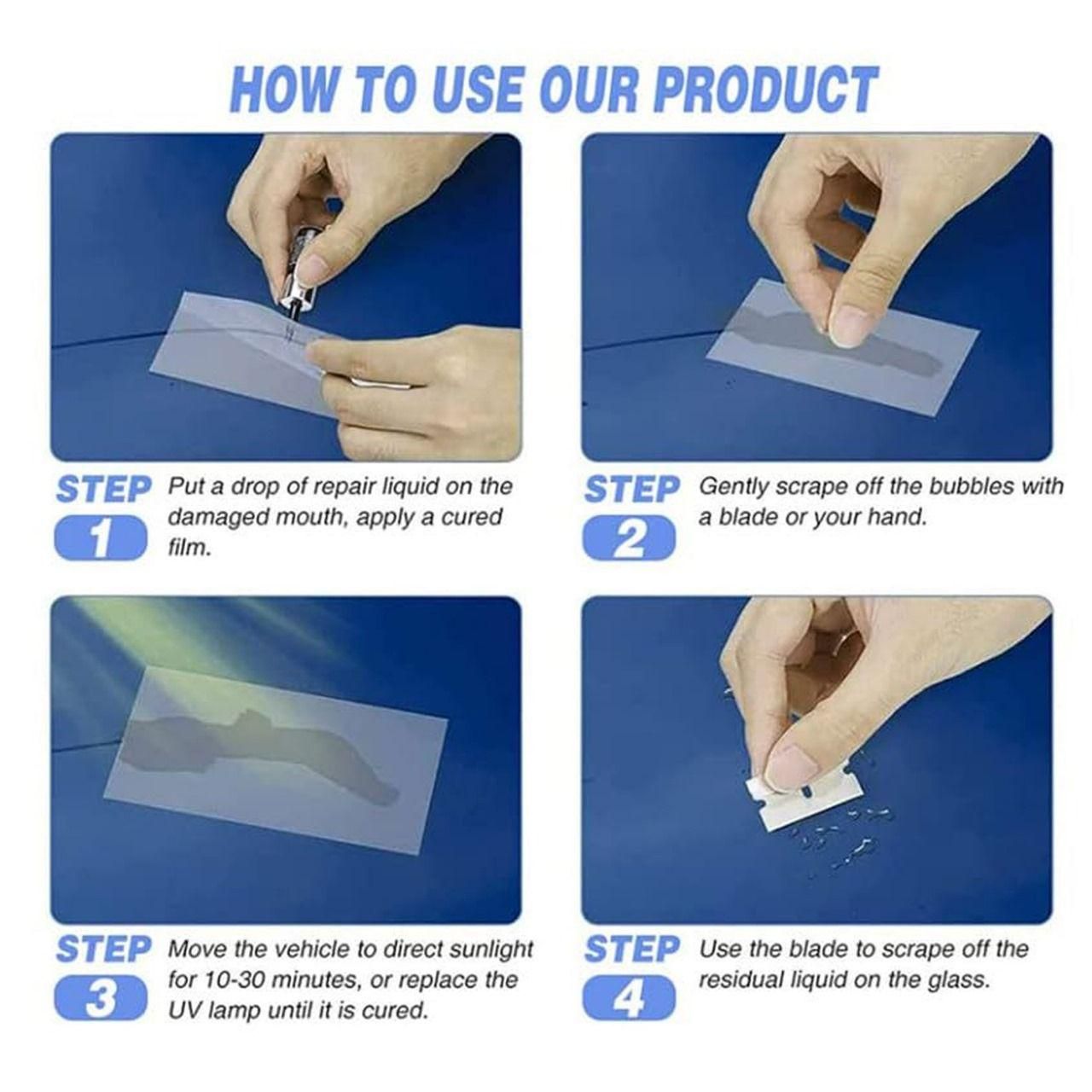 US Imported Glass Crack Fix Kit (Buy 1 Get 1 Free)