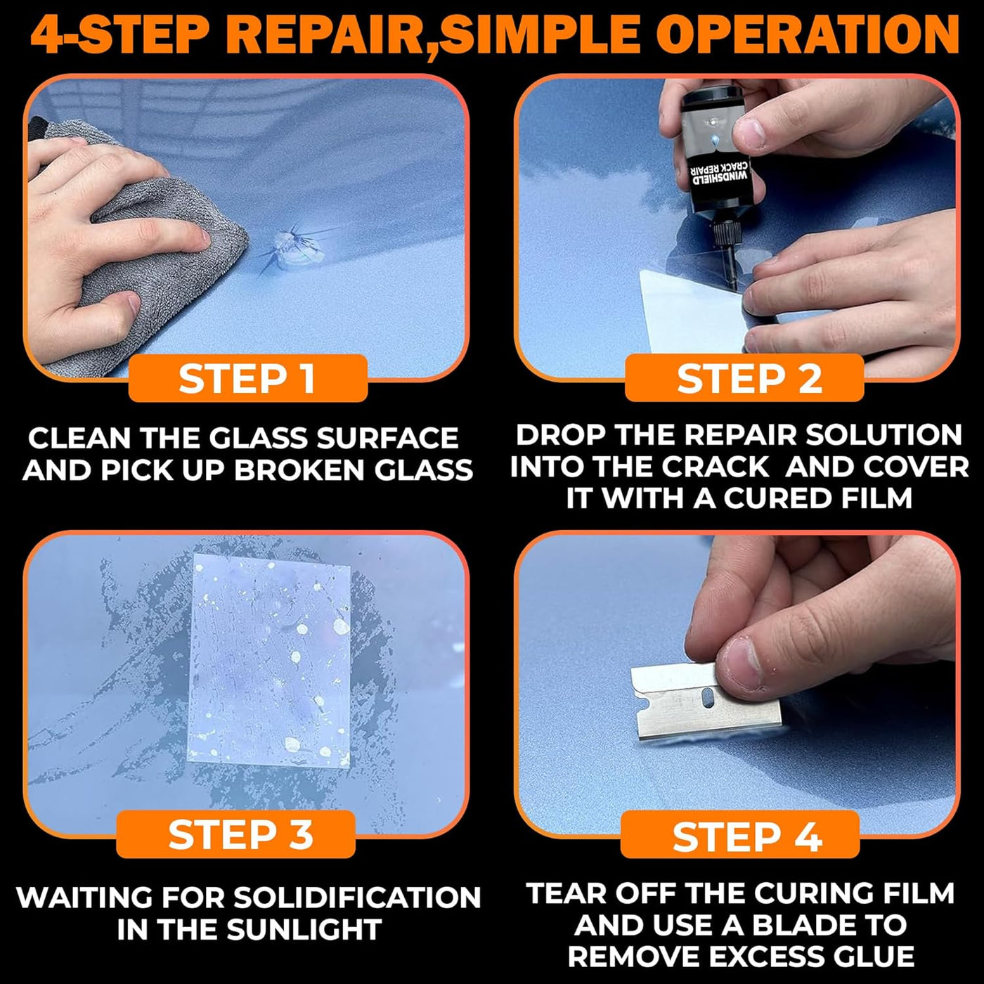US Imported Glass Crack Fix Kit (Buy 1 Get 1 Free)