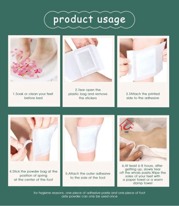 100% Herbal Detox Foot Pads – 20 Patches | Buy 1 Get 1 Free
