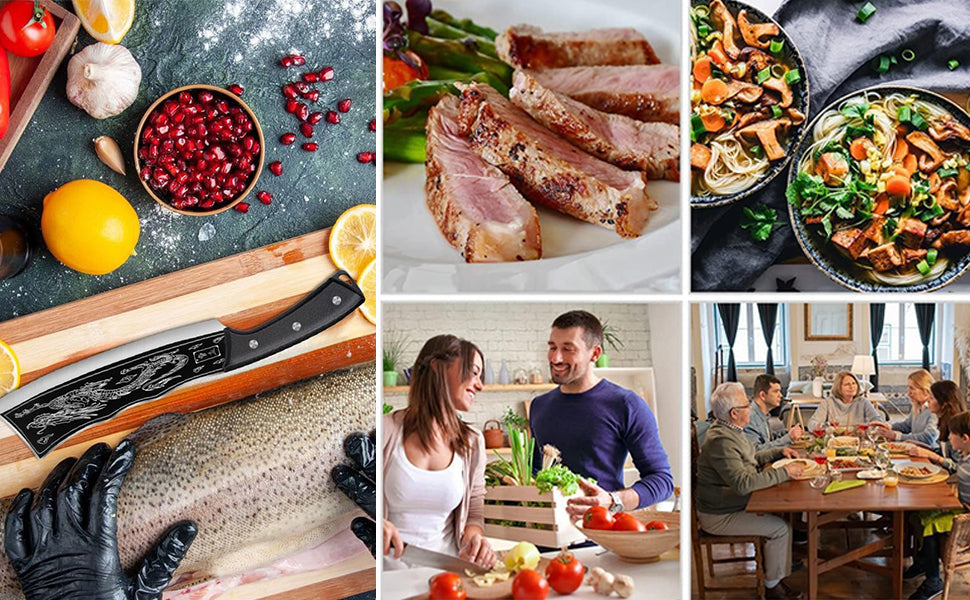 ObsidianSlice™️ Japanese Dragon Slicer Knife